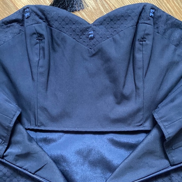 Lilly Pulitzer Demi Convertible Dress Navy & Gold Size 6 - Picture 10 of 16